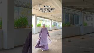 Soft lilac purple Dress Lebaran 2025 gamislebaran inspirasioutfit fashiontrends gamisbrukat [upl. by Oludoet]