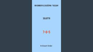 5pm Lotto Results Today November 19 2024 ez2 swertres 2d 3d pcso [upl. by Inman]