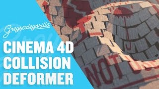 Cinema 4D Tutorial  Create A Wave Effect With Mograph And Collision Deformer [upl. by Ahsiekin]