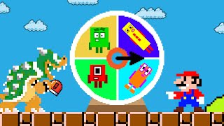 Mario spin the Numberblocks WHEEL CHALLENGE in Super Mario Bros [upl. by Riabuz147]