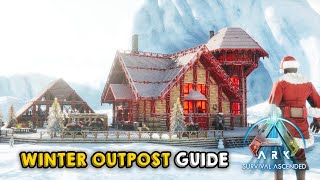 Festive Winter Outpost  Building Tutorial  ARK Survival Ascended [upl. by Lea]