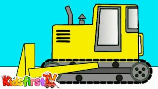 Colors for kids with a truck amp excavator Kids cartoons [upl. by Gene]