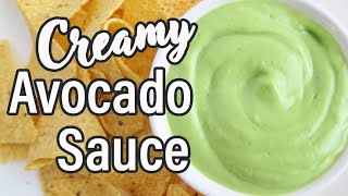 Creamy Avocado Sauce Recipe  Healthy Avocado Cilantro Sauce [upl. by Charteris]