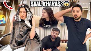 FIRST TIME BAAL DYE KERWA LIYE 😨  Areeb Ka Reaction 😱 [upl. by Aramat539]