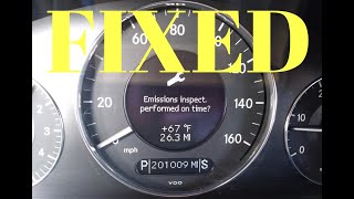 MERCEDES W211 W219 CLS  EMISSIONS MAIN INSPECTION INSPECT PERFORMED ON TIME CLEAR RESET FIXED [upl. by Nereil]