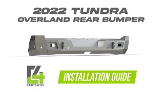 2022 Tundra Overland Rear Bumper Installation [upl. by Mihcaoj]