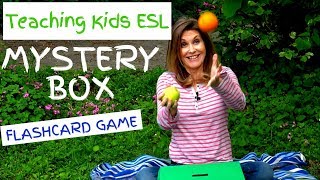 Teach Kids ESL  Mystery Box Flashcard Game  Kids English Theatre [upl. by Nonnaehr]