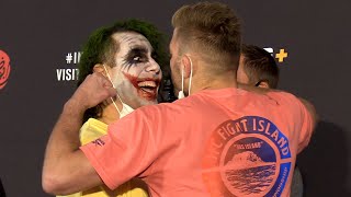 UFC Fighter Dresses Up as Joker at UFC Fight Island 5 Staredowns  MMA Fighting [upl. by Aiselad450]