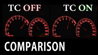 Car Traction Control ON vs OFF 0100kmh Acceleration [upl. by Natsreik]