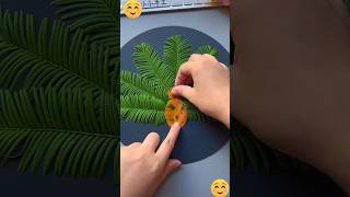 DIY leaf art work viralshort shorts art [upl. by Brandtr]