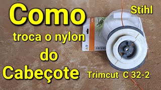 Como troca o nylon cabeçote Trimcut C 322 Stihl [upl. by Aliam196]