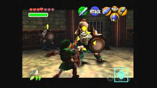 Stalfos Battle  Zelda Ocarina of Time  Forest Temple  Part 103 [upl. by Neelra]