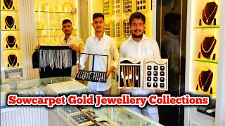 Sowcarpet Gold Jewellery Wholesale Retail Latest Gold Jewellery Collections madras vloggertamil [upl. by Susana140]