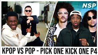 KPOP GAME  kpop vs pop  pick one kick one pt4  Nsp Reaction [upl. by Laucsap345]