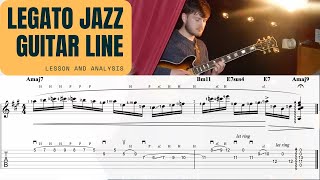 Jazz Fusion Legato Line And Analysis iiVI in A Major Outside Chromatic Guitar Lick Analysed [upl. by Nohtiek450]