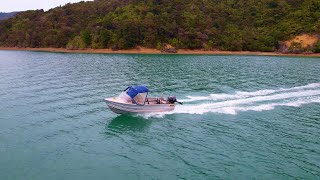 Ocean Testing the Restored 14ft Alloy Boat  Marlborough Sounds Seafood Catch n Cook [upl. by Nitsur]