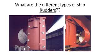 What are the different types of ship Rudders [upl. by Lyrrehs]