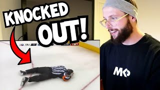 Rugby Player Reacts to NHL Hockey Refs Getting Hit [upl. by Laurance]