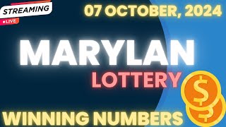 Maryland Midday Lottery Results For  07 Oct 2024  Pick 3  Pick 4  Pick 5  Powerball Cash4life [upl. by Nnasor425]