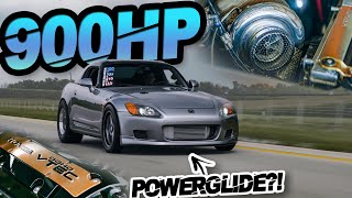 900HP Honda S2000 with a Powerglide F20C on 50PSI  10500RPM [upl. by Korff]