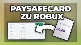 Paysafecard bei Roblox einlösen  PSC zu Robux umwandeln  Tutorial [upl. by Oel]