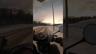 Fancy 50cc moped ride in Finnish winter 🇫🇮 [upl. by Nosemaj869]