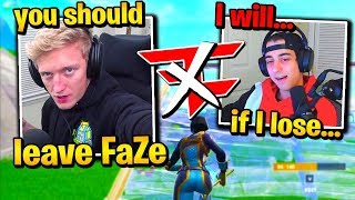 TFUE amp CLOAKZY 1v1 to LEAVE FaZe Clan Fortnite [upl. by Innus432]