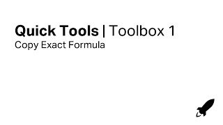 Accelerate Excel  Quick Tools  Toolbox 1  Copy Exact Formula [upl. by Sabian]