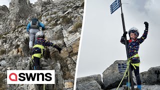 Brit seven youngest to ever climb Mount Olympus  after completing all 214 Wainwrights  SWNS [upl. by Renckens]