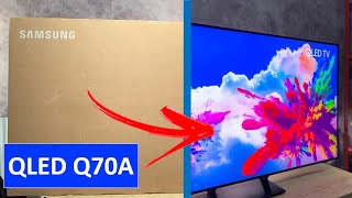 TV QLED Q70A SAMSUNG 2021  Unboxing [upl. by Anissa]