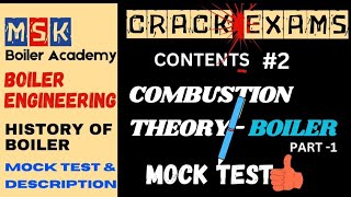 Boiler combustion theory mock mcq with answersBoiler MCQ questions and answers [upl. by Resor611]