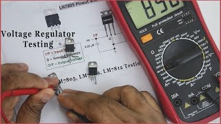 How to Voltage Regulator Testing Digital Multimeter  7812 voltage regulator test  LM7805 [upl. by Valente926]