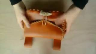 Tutorial lavorazione cuoio come creare una borsa da cintura o scarsella [upl. by Richey]