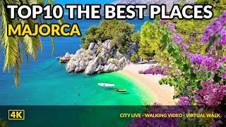 Top10 The best places and beaches in Mallorca  Areal Drone 4K Majorca [upl. by Ahrens]