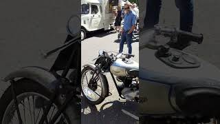 A VINTAGE TRIUMPH MOTORCYCLE AT ALFORD 1940S WEEKEND IN 2024 [upl. by Epillihp]