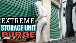 EXTREME DECLUTTER amp DOWNSIZING  KONMARI METHOD PART 1 STORAGE UNIT [upl. by Morgun]