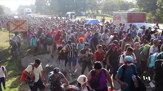 Thousands in Migrant Caravan Traveling Through Mexico to US Border  VOANews [upl. by Gide355]