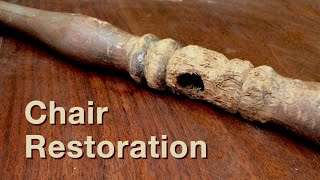 Difficult Restoration of Wooden Chairs with Wood Damage  Woodturning amp Chairmaking Skills  How To [upl. by Nerrat]