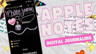 Digital Journaling In Apple Notes Tips amp Tricks Without An Apple Pencil Or Goodnotes📱✨ [upl. by Kumar140]