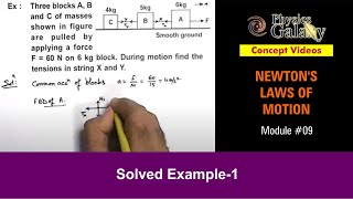 Class 11 Physics  Newtons Laws of Motion  9 Solved Example1 on Newtons Laws of Motion [upl. by Eciralc]