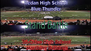 Redan High Blue Thunder Marching Band VS Tri Cities High Marching Bulldog Band Stands Battle [upl. by Nylirek]