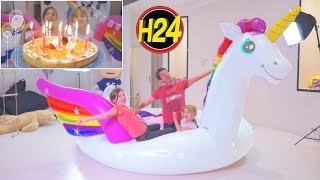 24H CHALLENGE ANNIVERSAIRE DANS LICORNE XXL  • 12 Ans de Kalys [upl. by Landri765]