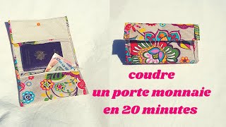 Tuto diy pour coudre un joli porte monnaie en 20 minutes 😉 [upl. by Anivahs]