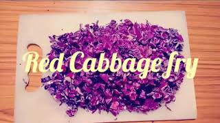 Cabbage fryred cabbage fryindian cabbage fryandhra style red cabbage fryCool by neel [upl. by Erej854]