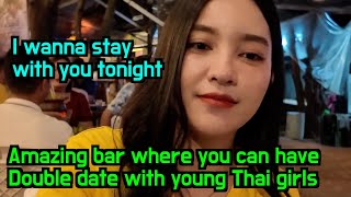 20yearold Thai girls will throw themselves at you at this local bar in rural Thailand [upl. by Rolfston]