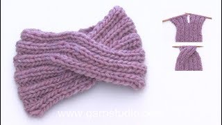 How to knit a head band with a cable mid front [upl. by Randa]