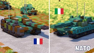 Minecraft Leclerc Ariete Tank Tutorial FranceItaly [upl. by Euqnimod573]