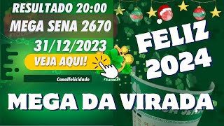 🍀MEGA SENA DA VIRADA  CONCURSO 2670  31122023 [upl. by Aicatsana]