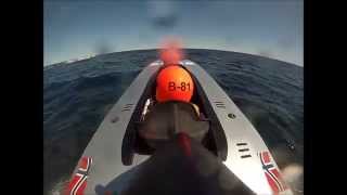 Onboard Class 3B Offshore Boat Racing in Tvedestrand Norway [upl. by Ahsinhoj]