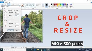 How to crop and resize photos in paint ⏩ [upl. by Ahsiea992]